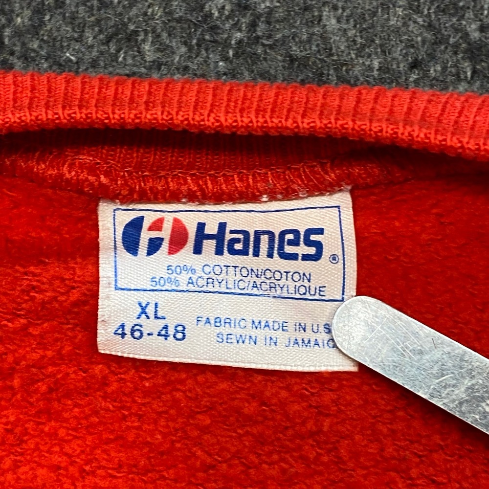 Indiana University Sweatshirt Sz XL Mens Red Vintage 90s Raglan Hoosiers Gameday - Picture 4 of 7